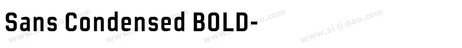 Sans Condensed BOLD字体转换